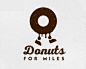 DonutsForMiles标志  甜甜圈 零食 巧克力饼干 走路 行走 食品 商标设计  图标 图形 标志 logo 国外 外国 国内 品牌 设计 创意 欣赏