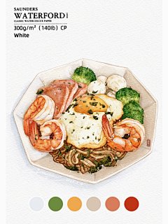 板绘水彩｜轻食（含绘画过程图分享）_1_一颗芽儿爱插画_来自小红书网页版