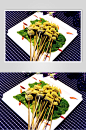 蔬菜竹笋烧烤美食串串香美食图片
