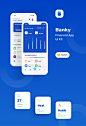 UI Kits : Banky comes with a total of 27 screen designs and 50+ symbols that will help you create a prototype for the banking application that you are working on and ready for you to use.
Made using neat layer formations, free to use Google Fonts and Vect