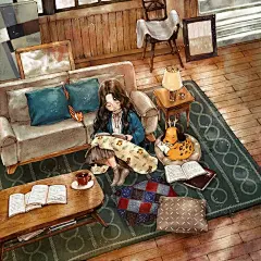 森系女孩日记插画_3_爱笑的美美吖_来自小红书网页版 (1)