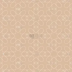 米色和白色的几何无缝图案