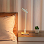 Amazon.com: 带 USB 充电端口的 LED 台灯，Gladle 眼睛照亮可调式台灯，适用于办公室卧室客厅宿舍，明亮阅读台灯，带木纹，触摸控制，记忆，可调颜色: Home Improvement