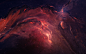 Space  nebula red pink starkiteckt designs