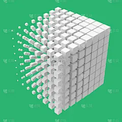 大的立方体溶解成小的立方体