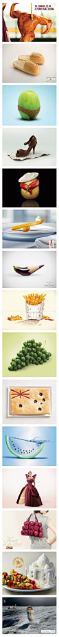 可爱的食品创意广告设计，有没有想吃的感觉。