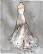 lauren Maurer的水粉画婚纱设计@怪兽M