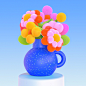 3D 3d art 3d artwork 3D illustration blender c4d cinema 4d Flowers graphic design  ILLUSTRATION 