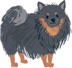 手绘卡通可爱猫猫狗狗水彩包装海报插画装饰元素 免扣PNG图案素材 (74)