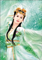 西施沉鱼 　貂婵闭月 昭君落雁 　玉环羞花， 以中国古代的四大美女为原型，通过明快、细致的刺绣技艺，着力表现出四大美女的不同特征：西施的秀美与婉约，貂婵的恬静与内强，王昭君的孤寞与冷艳，杨贵妃的华贵与忧怨，无不被渲染的淋漓尽致。 环肥燕瘦-杨玉环应该是和被誉为汉宫飞燕的赵飞燕相题并论，一肥一瘦，相映成趣。况且二人都是舞蹈家，都被看作是红颜祸水。赵飞燕 汉宫飞燕