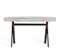 Leonora Oval Desk - Contemporary Transitional Mid-Century / Modern Art Deco Desks & Writing Tables - Dering Hall