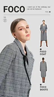 Minimalist Style Magazine cover style Women's Wear Display Instagram story