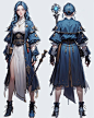 300 Power Warrior Outfit and Spiky Armor Characters Designs and Character Reference Art V1 4K