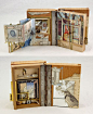 Susan Collard "The Winter Palace" Salvaged fir boards with various materials. it contains two removable books with 2” square pages.” 4.5” x 3.5” x 2.5”