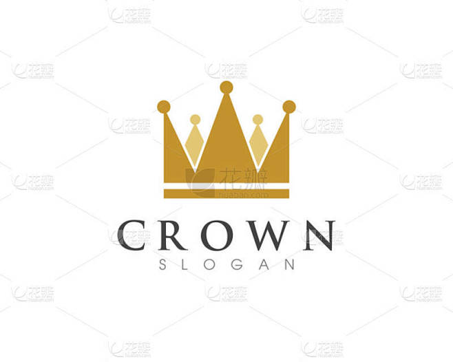 Crown Logo模板矢量图标