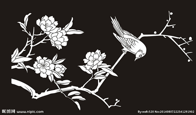 花鸟 玉兰 喜鹊