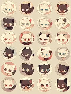 猫 鸡狗羊丨midjourney 两分钟一套表情包