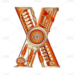 字母,英文字母X,红色,纸,金属,废金属,青铜,黄铜,巨大的