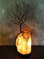 so beautiful! Wire Tree of Life Sculpture Himalayan Salt Lamp by KristinRebecca