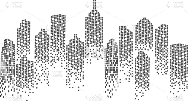 城市天际线,轮廓,商务,城镇,摩天大楼,全景,图像,建筑业,矢量,街道素材-花瓣网