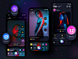 Trad3r Home page exploration stock homescreen dark mode light interface illustration investment money earn save group people community trading social interface experience ux application design application app ui sharma neel prakhar