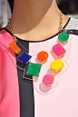 Kate Spade’s Acrylic and Gemstone Necklace - The Cut #NYFW