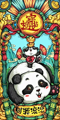 财源滚滚-熊猫