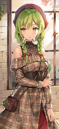 ももこ  二次元少女  
动漫壁纸  绿发