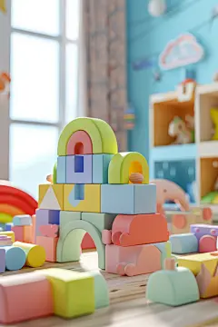 卡通风格大颗粒积木