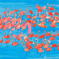 韩国插画师kanghan的作品，有着缤纷且美好的颜色，瞬间被治愈啦，生活中不尽意的都将过去，美好的不会缺席#插画分享# #sheena零基础插画闯关计# ​​​​