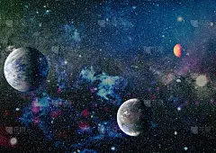 未来抽象空间背景。有星星和星云的夜空。由NASA提供的图像元素
