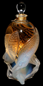 Elaborate vintage cut glass perfume bottle by Rene Lalique, France #MBFWWishlist #MBFW #luxury by cristina