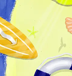 森系水彩儿童风景画插画