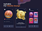 HUUUGE Gradient And Gold Emoji 3D Pack 120款创意潮流3D立体emoji表情包png免抠icon图标插画设计素材 - UIGUI