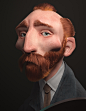 Vincent van Gogh , Limkuk . : Hi guys! want to show you this portrait of Vincent van Gogh that I did in my freetime, based in the concept of the great artist<br/>Gabriel Soares <br/>hope you like it