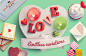 St. Valentine's Day Scene Creator : Greatest pack for upcoming Valentine's day. With 160+ items you can create unlimited variations of header/hero images. Every item was modeled, textured, rendered and retouched. Layered shadow in multiply mode for realis