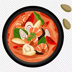 手绘面食蔬菜美食罗宋汤元素素材