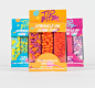 Tid Bitz - Package Design : Tid Bitz is a brand that I created for my package design. I wanted my packages to feel fun, vibrant, colorful, and outgoing. I chose bright, vivid colors, splatter pattern and fun typography to convey this. 