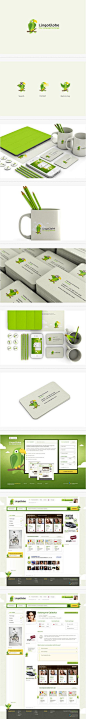 设计分享团：【绿色】LingoGlobe企业VI设计展示@北坤人素材