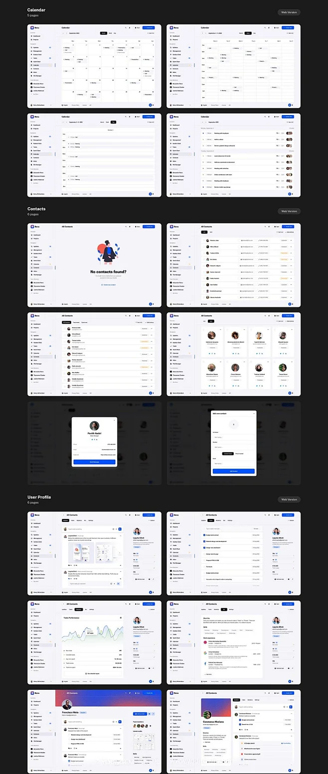 SaaS专业Dashboard项目管理计划日程待办仪表盘ui界面套件模板下载_颜格视觉-花瓣网