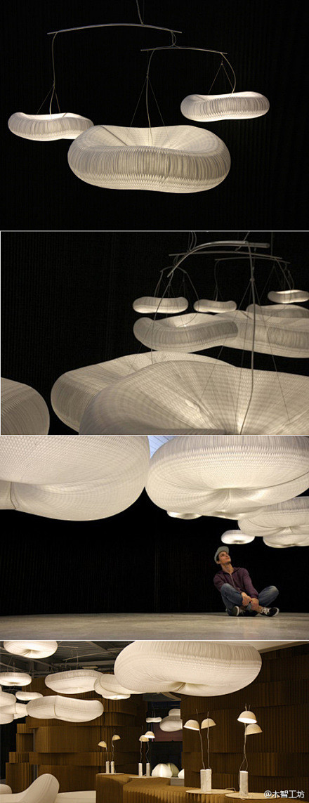 加拿大molo设计工作室的“云灯”，造型...