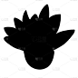 黑色,巨大的,叶子,植物,动画片,夏天,轮廓,白色,图像,剪影