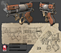 Steampunk Revolver - rmory studios ★ || CHARACTER DESIGN REFERENCES™ (https://www.facebook.com/CharacterDesignReferences & https://www.pinterest.com/characterdesigh) • Love Character Design? Join the #CDChallenge (link→ https://www.facebook.com/groups