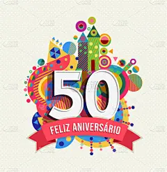贺卡,数字50,生日卡,生日,周年纪念,文字,几何形状,垂直画幅,图像,乌拉圭