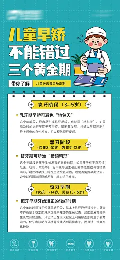 儿童矫治黄金期口腔科普海报-志设网-zs9.com