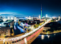 blue.hour.cities : Megacities at the peak of their visual power: The city lights under the blue hour sky.