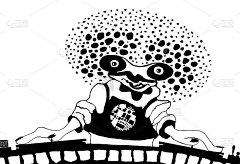 Ba-Rman青蛙DJ插画