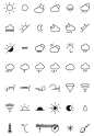 42个最小的天气图标 UI设计 Icon图标
