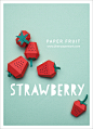 paperfood paperart papercraft creation art direction  illustrations craft paper fruits