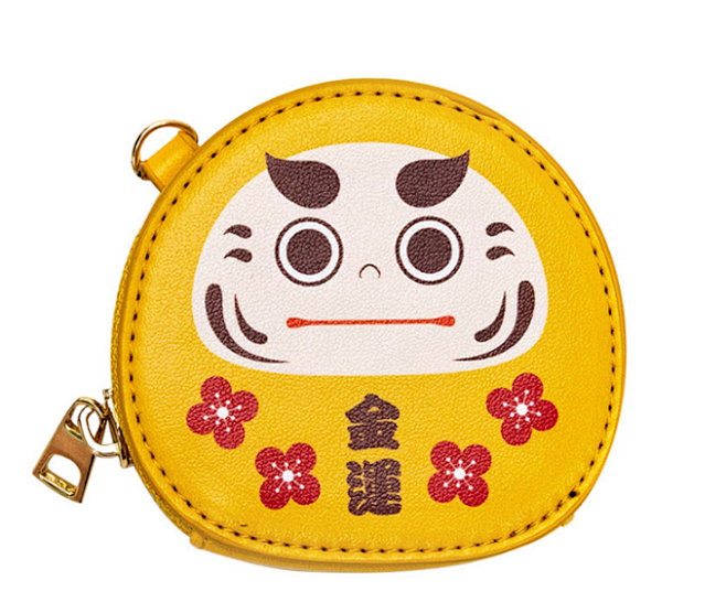 动漫产品店达摩PU零钱包（金运招来），动漫时尚零钱包，便捷又好看，可以是包上饰品，也可以是随身携带的零钱包，一包多种用法，给夏季添加色彩和便捷 ...